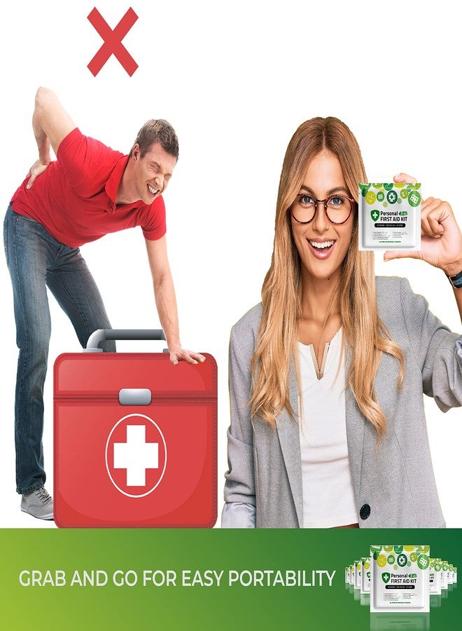 pH Advantage Portable Travel Size First Aid Kit - Assorted Pack | Perfect for Home, Office, Car, School, Business, Travel, Hiking, Hunting, and Outdoors | Individually Wrapped First Aid Products (5) - Image 3